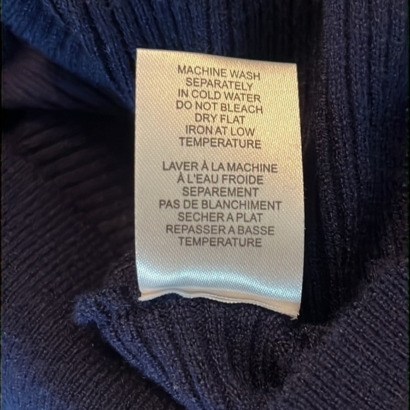 NWT Chelsea & Theodore Navy Knit Hooded Sweater Size XS - Picture 10 of 10